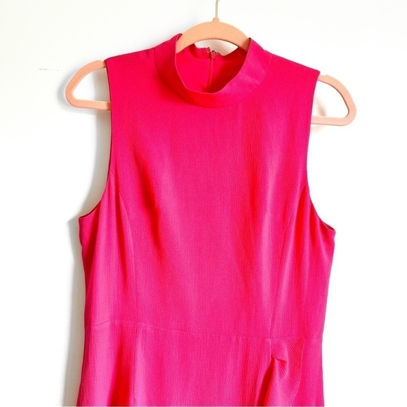 Betsey Johnson Petite Mock-Neck Ruffled Sheath Dress sz 10P - Picture 4 of 8